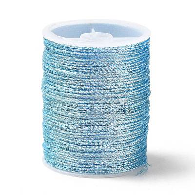 12 Rolls 12 Colors 6-Ply Polyester Metallic Embroidery Thread OCOR-L046-01B-1