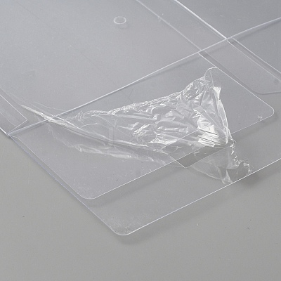 Portable Transparent Plastic Swiss Cake Roll Sandwich Holder Box CON-WH0095-13A-1