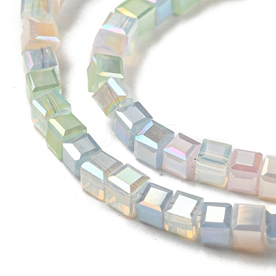 Electroplate Glass Beads Strands EGLA-F121-FR-B03-1