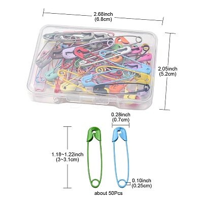 Spray Painted Iron Safety Pins IFIN-YW0001-54-1