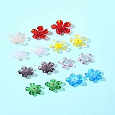 16Pcs 8 Colors Handmade Lampwork Beads LAMP-FS0001-26-1