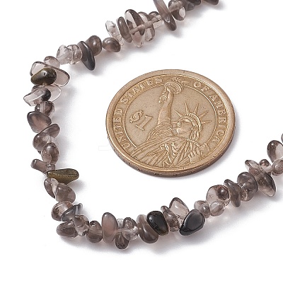 Natural Ice Obsidian Chip Beaded Necklace NJEW-JN04616-02-1