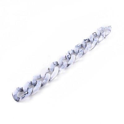 Acrylic Curb Chains AJEW-JB00505-05-1