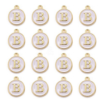 Golden Plated Alloy Charms LS-ENAM-S118-01B-1