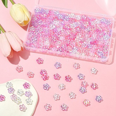216Pcs 6 Styles Transaparent Acrylic Beads PACR-FS0001-05-1