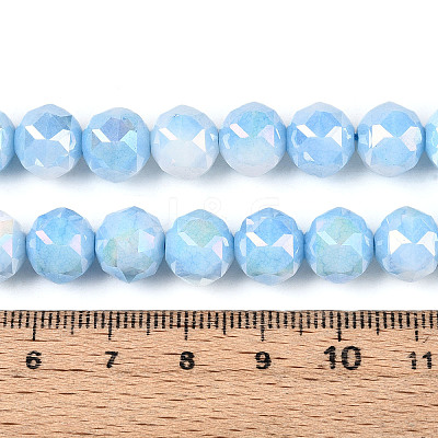 Anti-Tarnish Electroplate Glass Beads Strands GLAA-N010-10mm-06-1