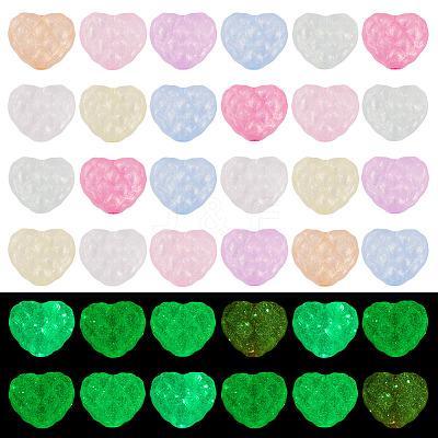 Luminous Transparent Acrylic Beads LACR-TA0001-07E-1