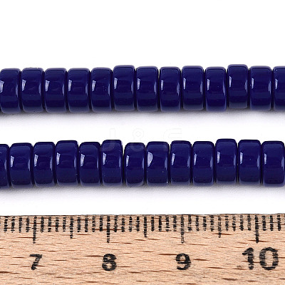 Opaque Solid Color Glass Beads Strands LS-GLAA-N026-3x6mm-09-1