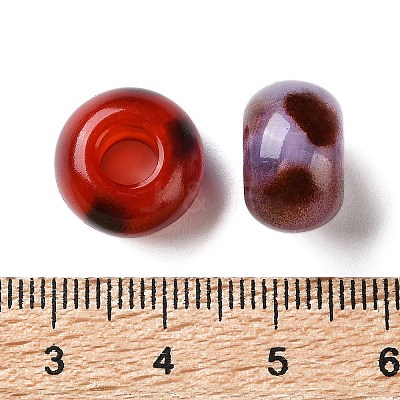Transparent Acrylic European Beads OACR-P034-01A-M-1