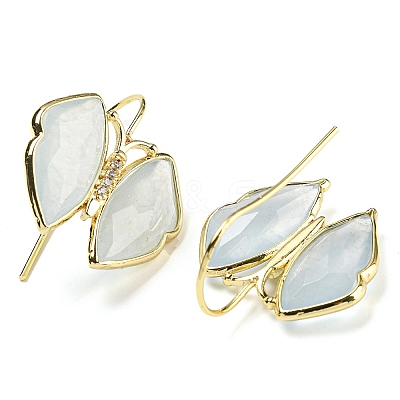 Natural Jade Dangle Earrings EJEW-M246-01G-1