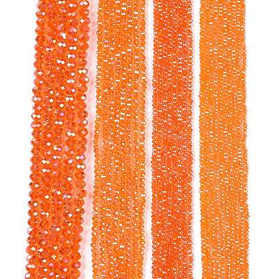 Electroplate Glass Beads Strands EGLA-A044-T4mm-B25-1
