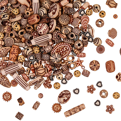 6 Bags Acrylic Beads MACR-SC0002-60-1