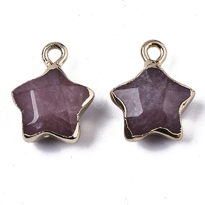 Natural Strawberry Quartz Pendants G-N326-36D-1