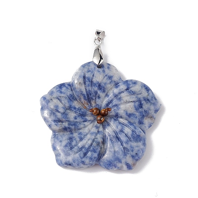 Natural Blue Spot Jasper Big Pendants G-B040-01P-08-1