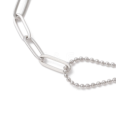 Heart 304 Stainless Steel Charm Bracelets BJEW-JB13110-1