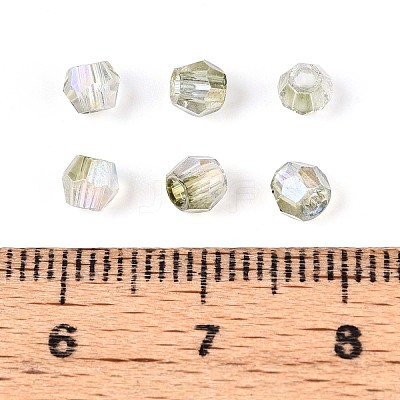 Transparent Spray Painted Glass Beads EGLA-N018-4mm-03-1