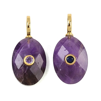 Natural Amethyst Pendants G-F837-05E-1