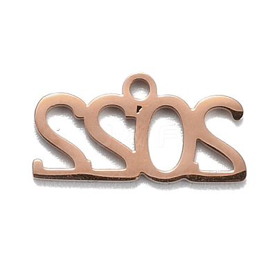 304 Stainless Steel Pendants STAS-C032-12RG-1