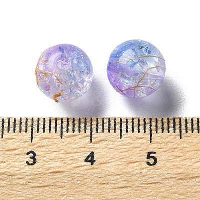 Transparent Crackle Acrylic Beads DACR-D300-01H-10mm-1