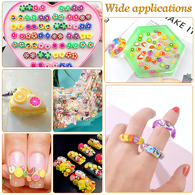 600Pcs 12 Colors Handmade Polymer Clay Cabochons CLAY-PH0001-46-1