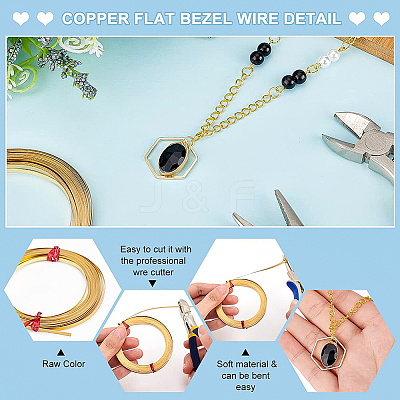 Brass Flat Bezel Wire CWIR-WH0016-02B-1