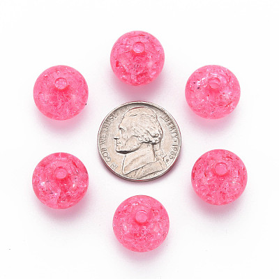Transparent Crackle Acrylic Beads MACR-S373-66B-N09-1