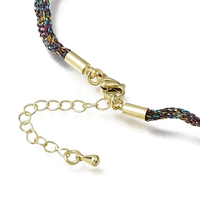 3.5MM Polyester Metallic Cord Braided Cord Necklace Making FB-CBAA152-01G-12-1