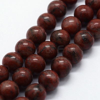 Natural Sesame Jasper/Kiwi Jasper Beads Strands G-I199-18-4mm-1