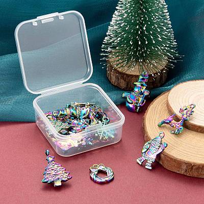20Pcs 10 Style Rainbow Color Alloy Pendants FIND-LS0001-13MC-1