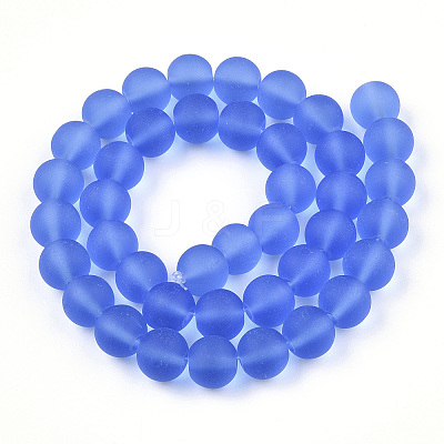 Transparent Glass Beads Strands GLAA-T032-T10mm-MD04-1