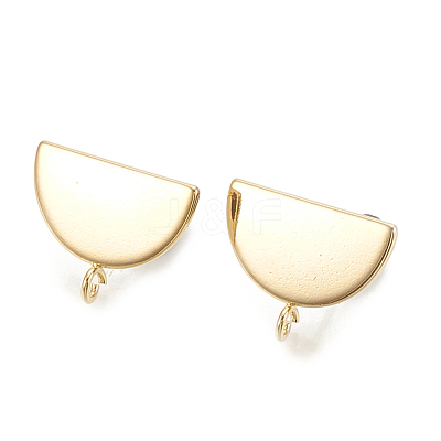 Brass Stud Earrings Findings KK-S345-191G-1