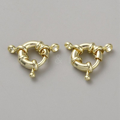 Brass Spring Ring Clasps KK-WH20010-003B-G-1