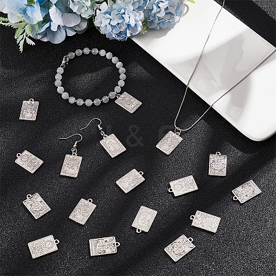 40Pcs 8 Style Tibetan Style Alloy Pendants FIND-NB0003-49-1