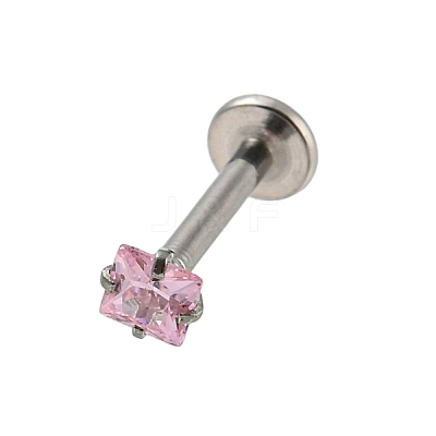 304 Stainless Steel Threaded Flatback Earrings LS-EJEW-NH0001-01D-01-1