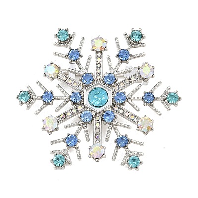 Christmas Alloy Rhinestone Lapel Pins for Backpack Clothes JEWB-P055-05P-1