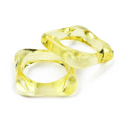 Transparent Acrylic Finger Rings LS-RJEW-T010-03H-1