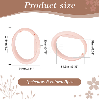 5Pcs 5 Colors Round Plastic Purse Hooks FIND-WR0010-28-1