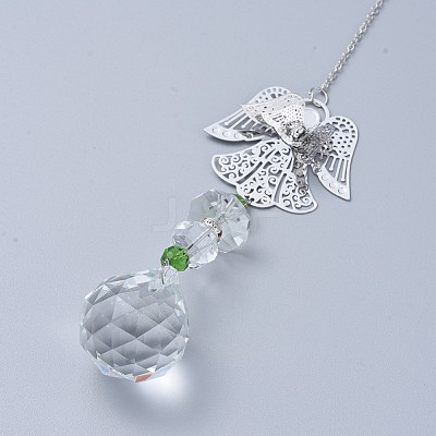 Crystal Ball Chandelier Prism Ornaments Hanging Suncatcher AJEW-I040-11B-1