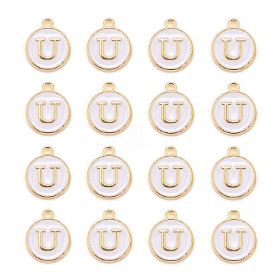 Golden Plated Alloy Charms LS-ENAM-S118-01U-1