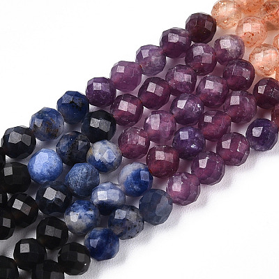 Natural & Synthetic Mixed Gemstone Beads Strands G-D080-A01-01-35-1