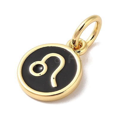 Real 18K Gold Plated Brass Enamel Charms KK-L216-001G-H01-1