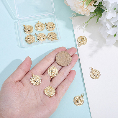 12Pcs Brass Pendants KK-BBC0024-99-1