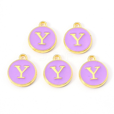 Golden Plated Alloy Enamel Charms X-ENAM-S118-10Y-1