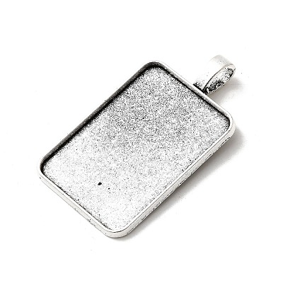 Tibetan Style Alloy Pendant Cabochon Settings TIBEP-N003-02AS-1