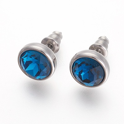 304 Stainless Steel Stud Earrings EJEW-F182-A16-1