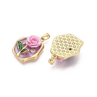 Brass Enamel Pendants KK-SZC0009-03G-02-1