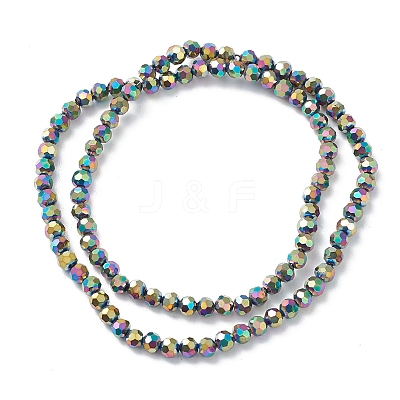 Electroplate Glass Beads Strands EGLA-K015-09D-1
