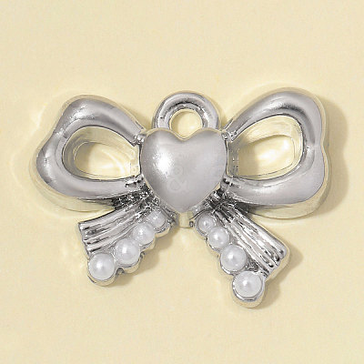 Zinc Alloy with ABS Plastic Imitation Pearl Pendants AL-OY001-35P-1