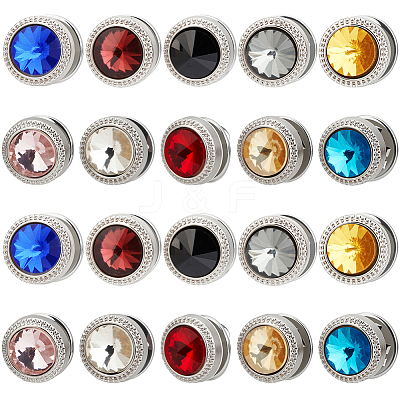 20Pcs 2 Bags 10 Colors PP Plastic Lapel Pin Backs JEWB-CY0001-06-1