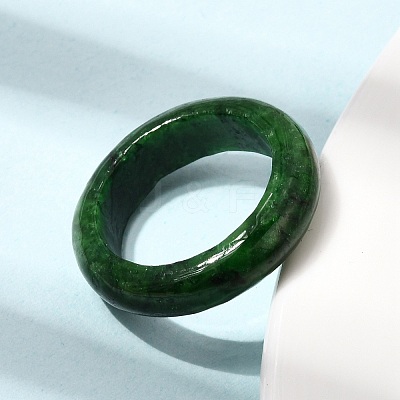 Natural Myanmar Jade Dyed Finger Ring RJEW-C160-01A-1